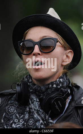 Madonna am Standort für Madonna Regie Dreharbeiten für W.E, Central Park, New York, NY 17. September 2010. Foto von: Kristin Stockfoto