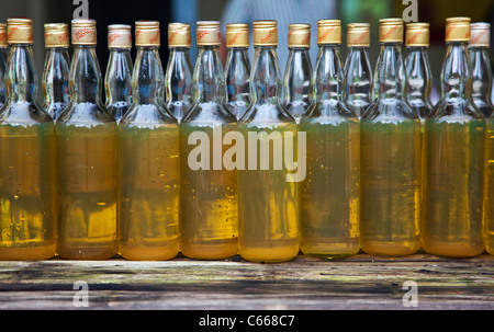 Flaschen von Benzin in Thailand Stockfoto