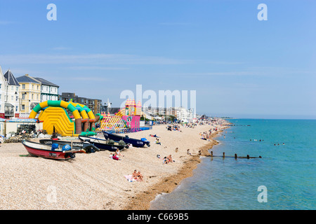 Der Strand und das Meer in Bognor Regis, West Sussex, England, UK Stockfoto