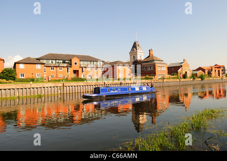 Newark-On-Trent River und Canal. Nottinghamshire, England. Stockfoto