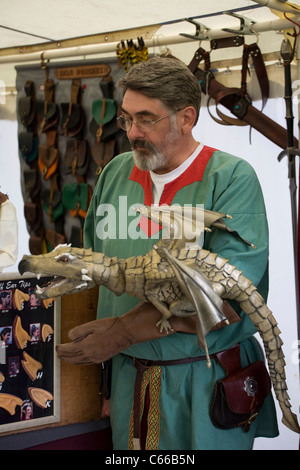 Mittelalterfest in Verdin Park, Northwich 13. August & 14., mit Living History Camps, Cheshire, UK Stockfoto