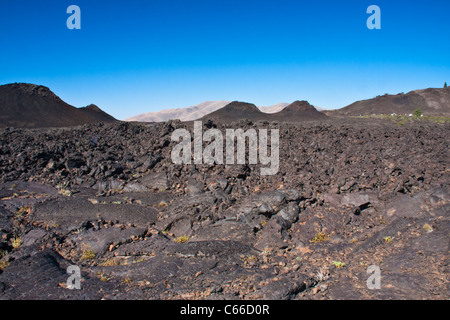 Zerklüftete Gelände im Krater des Moon Nationalmonument and Preserve in Idaho. Stockfoto