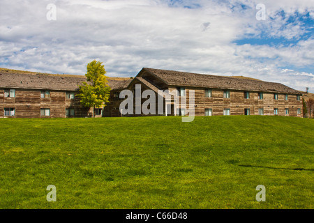 Fort Yellowstone bei Mammoth Hot Springs im Yellowstone-Nationalpark in Wyoming. Stockfoto