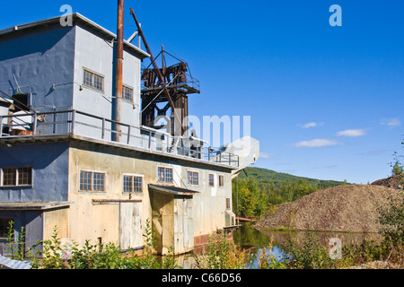 Goldstream Dredge Nummer 8 in Fairbanks, Alaska. Stockfoto