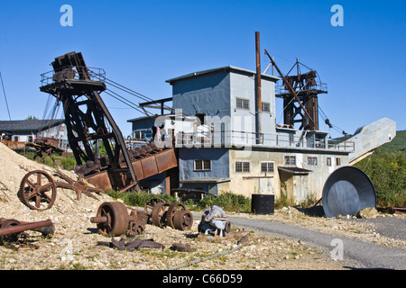 Goldstream Dredge Nummer 8 in Fairbanks, Alaska. Stockfoto