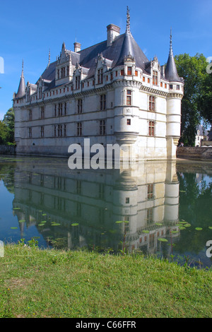 Schloss d'Azay-le-Rideau im französischen Loiretal Stockfoto