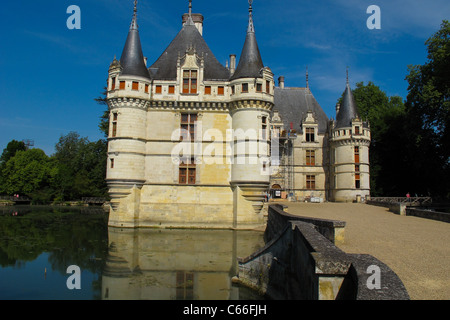 Schloss d'Azay-le-Rideau im französischen Loiretal Stockfoto