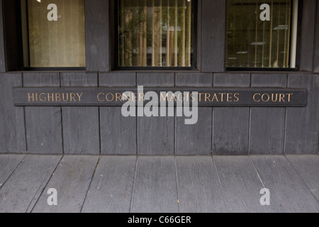 Gesamtansicht des Highbury Corner Magistrates Court Stockfoto