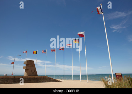 Umgebung von Juno Beach und das Kriegerdenkmal für die gefallenen kanadischen Soldaten, Normandie Stockfoto