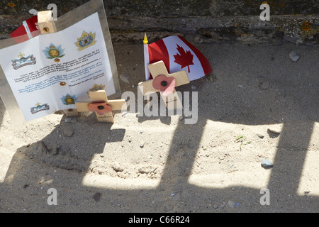 Umgebung von Juno Beach und das Kriegerdenkmal für die gefallenen kanadischen Soldaten, Normandie Stockfoto