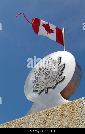 Umgebung von Juno Beach und das Kriegerdenkmal für die gefallenen kanadischen Soldaten, Normandie Stockfoto