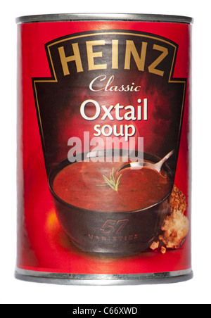 Dose mit Heinz Ochsenschwanzsuppe Stockfoto