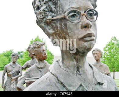 "Testament", Little Rock Nine Civil Rights Denkmal, vom Bildhauer John Deering, State Capitol Gründen in Little Rock, Arkansas Stockfoto