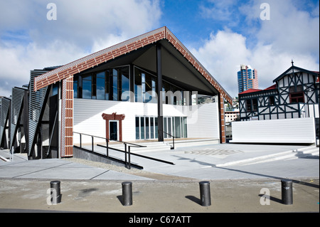 Te Raukura Wharewaka Funktion Zentrum Maori Konferenz Veranstaltungsort Jervois Kai Wellington Nordinsel Neuseeland NZ Stockfoto