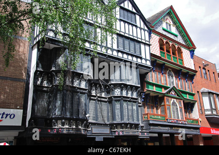 Altbauten, High Street, Exeter, Devon, England, Vereinigtes Königreich Stockfoto