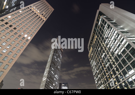 Wolkenkratzer in Shiodome, Tokio, Japan. Stockfoto