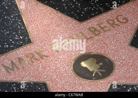 Mark Wahlberg Star bei der Induktion Zeremonie für Stern auf dem Hollywood Walk of Fame für Mark Wahlberg, Hollywood Boulevard, Los Stockfoto