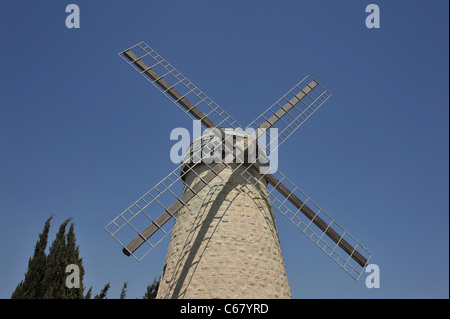 Yemin Moshe, Montefiore Wohlfahrt, Mühle Wind Stockfoto