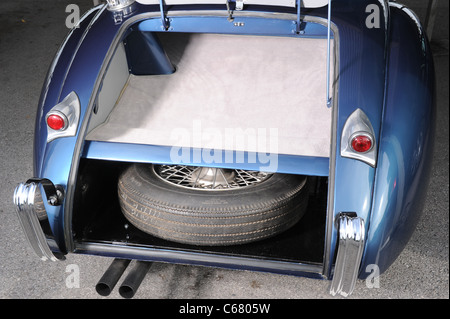 1954 Jaguar XK 120 Coupé Ecurrie Ecosse, Photogrphed bei gutem Holz an einem ruhigen Tag. Chassis Nr. 669120 Motor-numberF1430-8 Stockfoto