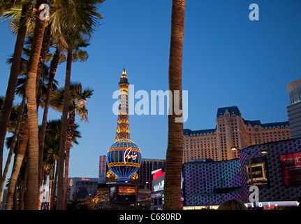 Las Vegas, Nevada - Paris-Hotels am Strip. Stockfoto