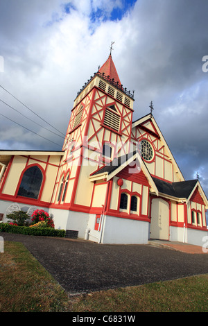 St Faiths anglikanische Kirche am Ohinemutu am Lake Rotorua, Rotorua, Bay of Plenty, Nordinsel, Neuseeland Stockfoto