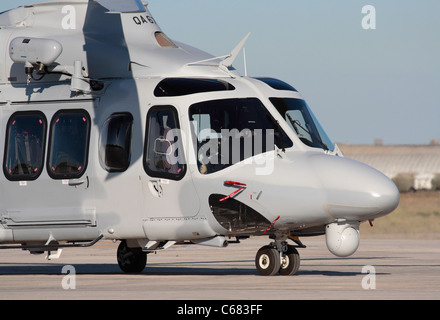 AgustaWestland AW139 Hubschrauber der Luftwaffe des Emirs von Qatar. Detailansicht Detailansicht der Nase Abschnitt. Stockfoto