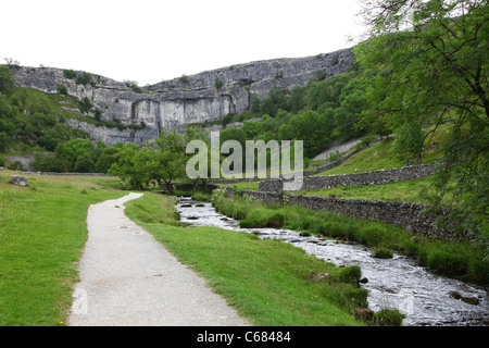 Malham Beck Stream, Malham Cove, Yorkshire, Yorkshire Dales National Park, England, UK Stockfoto