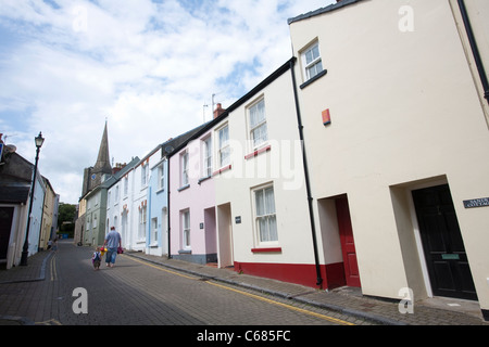 Tenby, ummauerte Stadt am Meer in Pembrokeshire, Carmarthen Bay, South West Wales. Foto: Jeff Gilbert Stockfoto