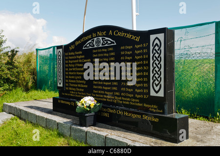 Denkmal für die irischen Hungerstreikenden 1981 Stockfoto