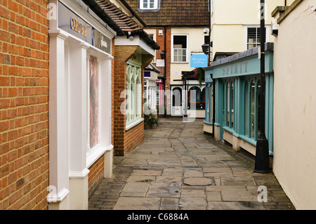 Old Swan Hof, eine Reihe von engen zurück Passagen in Devizes, Wiltshire Stockfoto