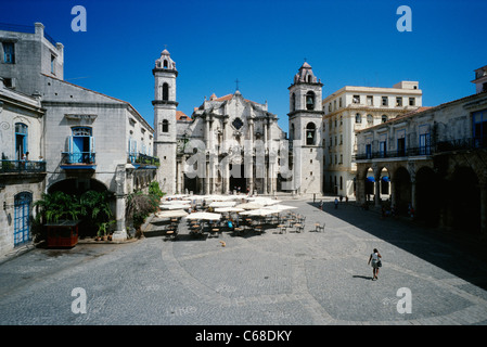 Catedral De La Habana Plaza De La Catedral Havanna Kuba Stockfoto