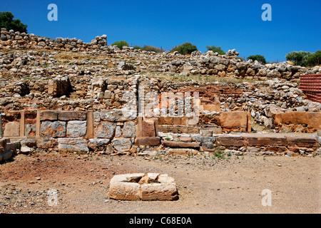 Die archäologische Stätte (minoische Palast) von Kato Zakros, Präfektur Lassithi, Kreta, Griechenland Stockfoto