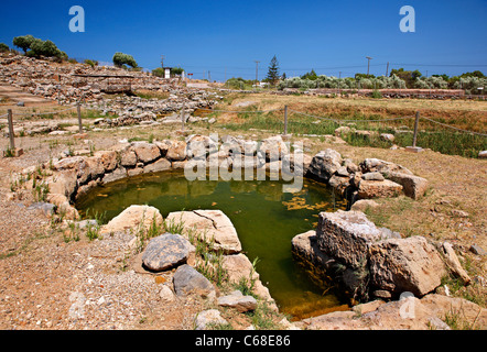 Die archäologische Stätte (minoische Palast) von Kato Zakros, Präfektur Lassithi, Kreta, Griechenland Stockfoto