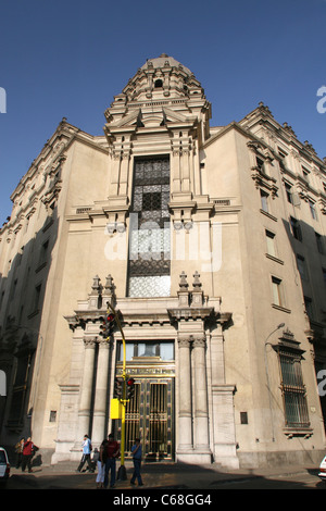 Architektur der Bolsa de Valores de Lima in der Innenstadt. Lima, Peru, Südamerika Stockfoto