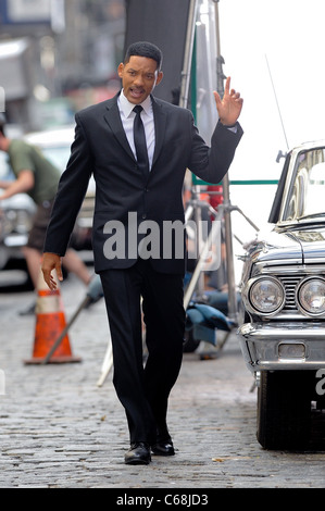 Will Smith Filme eine Szene in "Men In Black 3" Filmset unterwegs für Promi-Schnappschüsse - Mo, Soho, New York, New York 6. Juni 2011. Foto von: Ray Tamarra/Everett Collection Stockfoto