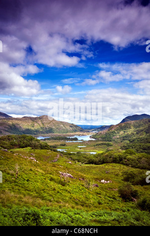 Die berühmten Ladies View im Killarney National Park, County Kerry, Irland Stockfoto