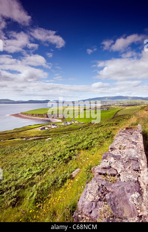 Die Landschaft auf dem Ring of Kerry in Irland auf der Suche nach Waterville, von Osten kommend Stockfoto