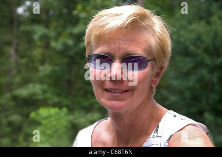 Reife Frau Outdoor Stockfoto