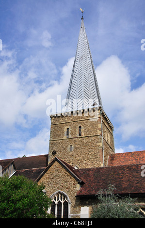 Pfarrei Kirche St. Peter & St.Paul, Church Street, Godalming, Surrey, England, Vereinigtes Königreich Stockfoto