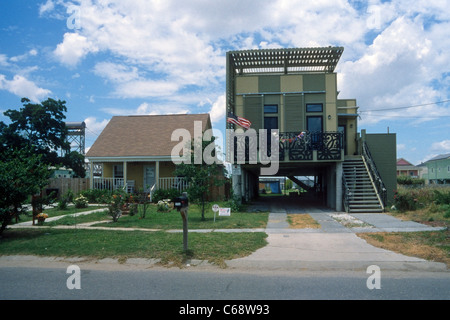 Neues Haus in New Orleans' Lower Ninth Ward. Stockfoto