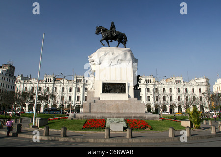 Plaza San Martin in der Innenstadt. Lima, Peru, Südamerika Stockfoto