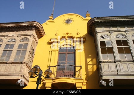 Architektur in der Innenstadt. Lima, Peru, Südamerika Stockfoto