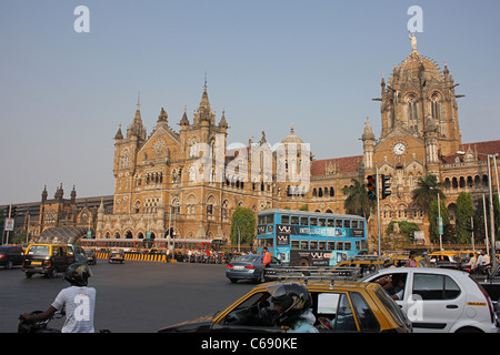 Chatrapati Shivaji Terminus in Mumbai (früher Victoria Terminus) Stockfoto