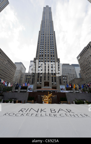 Rockefeller Center in New York City, Manhattan, Vereinigte Staaten von Amerika. Stockfoto