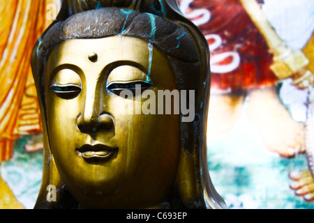 Messing Statue des Buddha Stockfoto