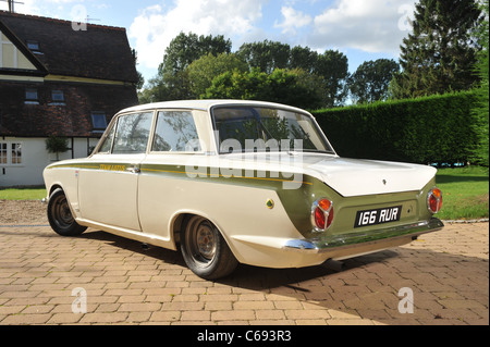 1963 Ford Lotus Cortins funktioniert Auto ex Trevor Taylor, Jim Clark, Dan Gurney, Sir John Whitmore Stockfoto