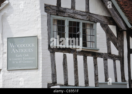 Tudor Cottage, Sattler Zeile, Petworth, Waldschnepfe Antiquitäten, West Sussex, England, Vereinigtes Königreich Stockfoto