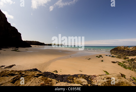 Sandstrand in Cornwall in der Nähe von porth Stockfoto