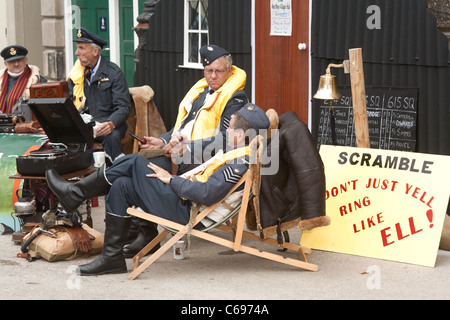 Crich 1940er Jahren Wochenende - August 2011 Stockfoto