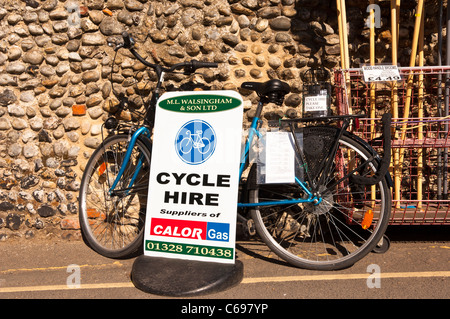 Fahrradverleih bei Wells-Next-the-Sea, Norfolk, England, Großbritannien, Uk Stockfoto